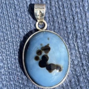 Blue agate pendant